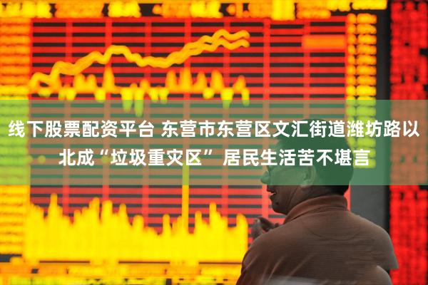 线下股票配资平台 东营市东营区文汇街道潍坊路以北成“垃圾重灾区” 居民生活苦不堪言